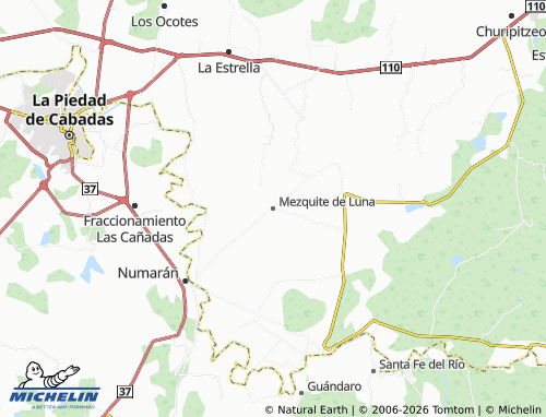 Mappa MICHELIN Mezquite de Luna - ViaMichelin