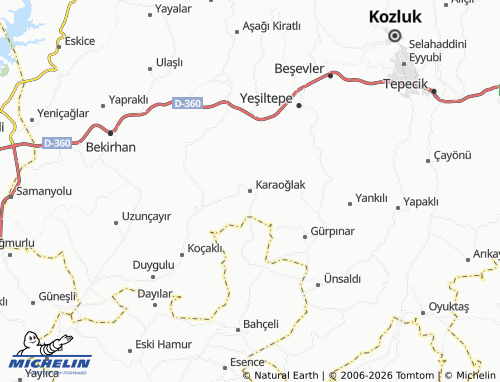 Mappa MICHELIN Karaoğlak - ViaMichelin