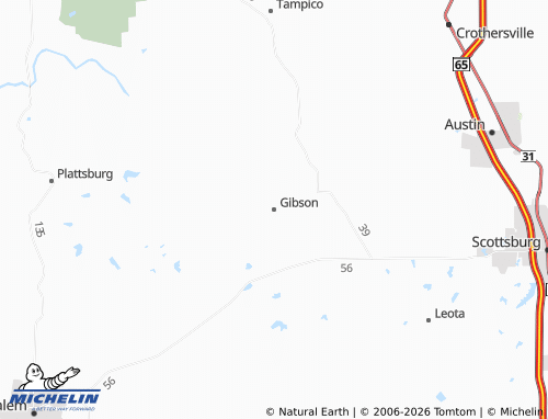 Mappa MICHELIN Gibson - ViaMichelin