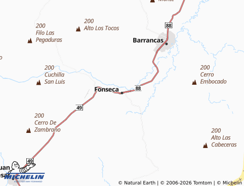 Kaart MICHELIN Fonseca - ViaMichelin