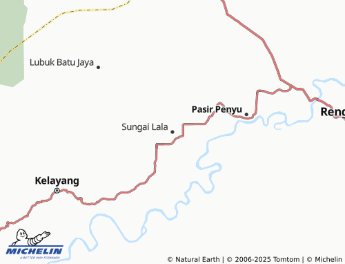 MICHELIN Sungai Lala map - ViaMichelin