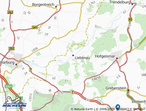 MICHELIN Liebenau map - ViaMichelin