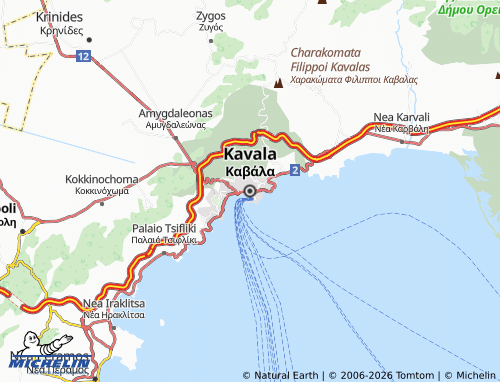 Carte MICHELIN Kavala - ViaMichelin