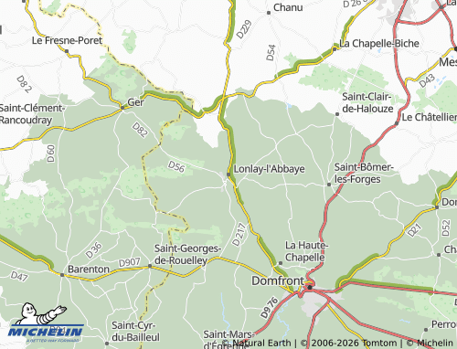MICHELIN Lonlay-l'Abbaye map - ViaMichelin