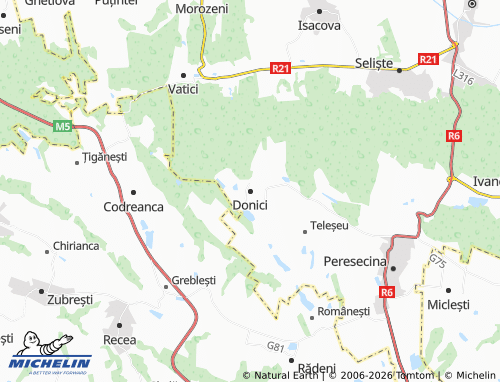 MICHELIN-Landkarte Donici - ViaMichelin