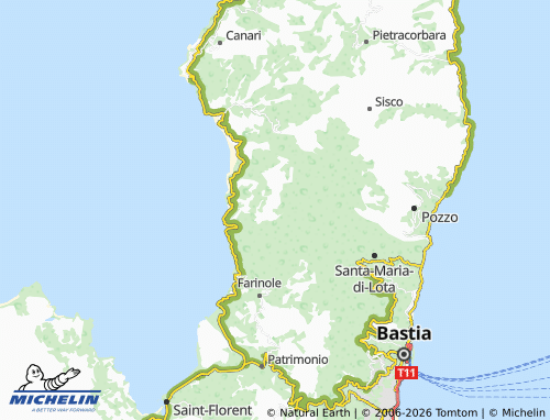 Carte MICHELIN Olmeta-di-Capocorso - ViaMichelin