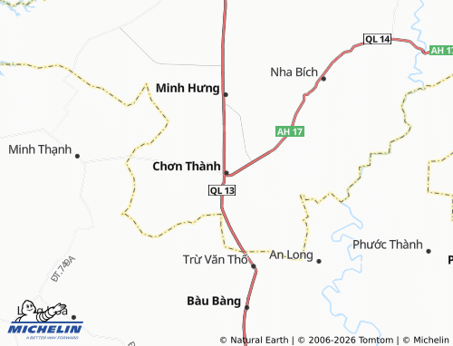 Mapa MICHELIN Chơn Thành - ViaMichelin