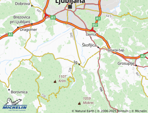 MICHELIN-Landkarte Iška Loka - ViaMichelin