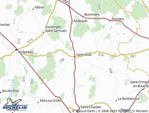MICHELIN Saint-Août map - ViaMichelin