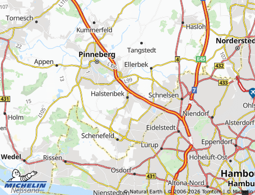 MICHELIN Halstenbek map - ViaMichelin