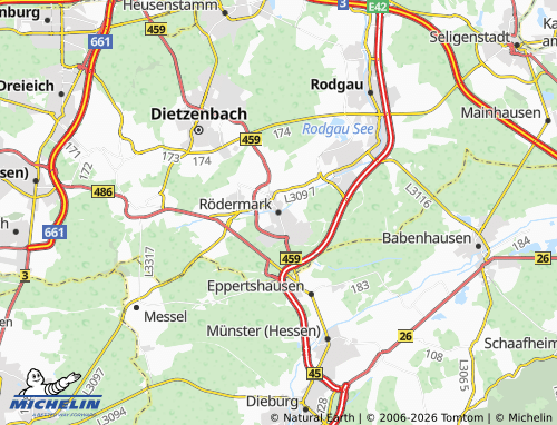 MICHELIN-Landkarte Rödermark - ViaMichelin