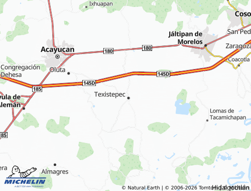 Mapa MICHELIN Indígena Popoluca - ViaMichelin