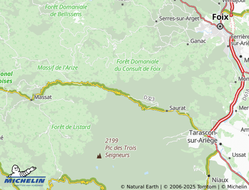 MICHELIN Usclades map - ViaMichelin