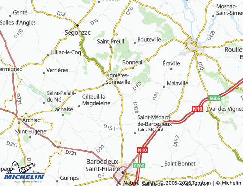 MICHELIN Touzac map - ViaMichelin