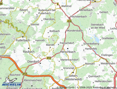 MICHELIN Freirachdorf map - ViaMichelin