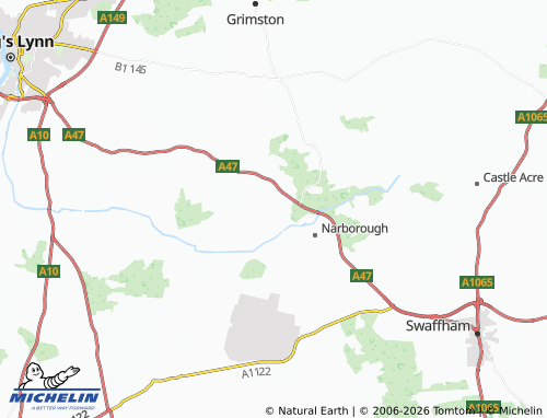 Carte MICHELIN Pentney - ViaMichelin