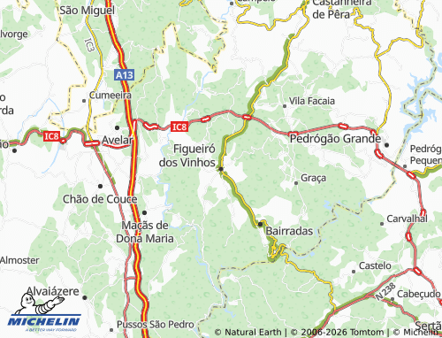 Mapa MICHELIN Figueiró dos Vinhos - ViaMichelin