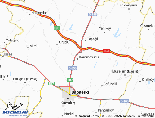 Mapa MICHELIN Karamesutlu - ViaMichelin