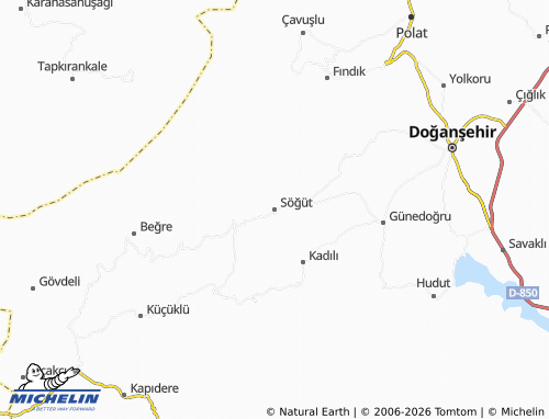 MICHELIN Söğüt map - ViaMichelin
