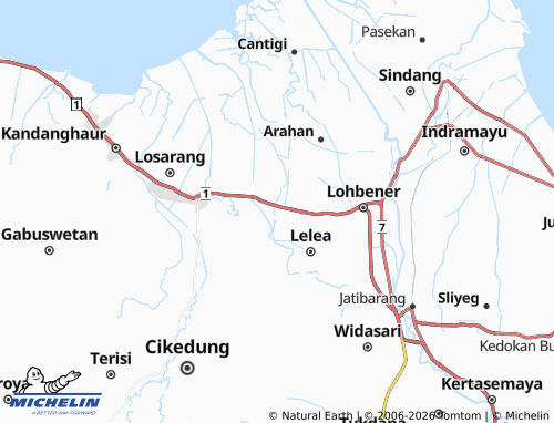 MICHELIN-Landkarte Kiajaran Kulon - ViaMichelin