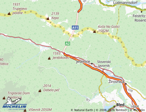 Carte MICHELIN Hrušica - ViaMichelin
