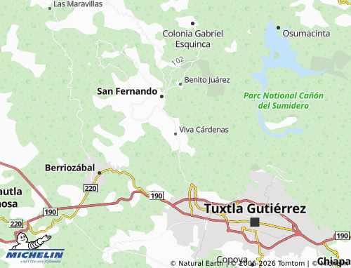 MICHELIN Viva Cárdenas map - ViaMichelin