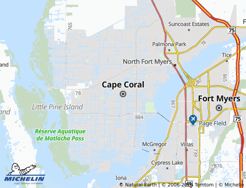 Carte MICHELIN Cape Coral - ViaMichelin