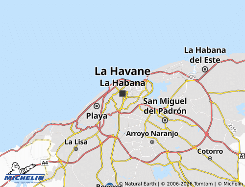 Carte MICHELIN La Havane - ViaMichelin