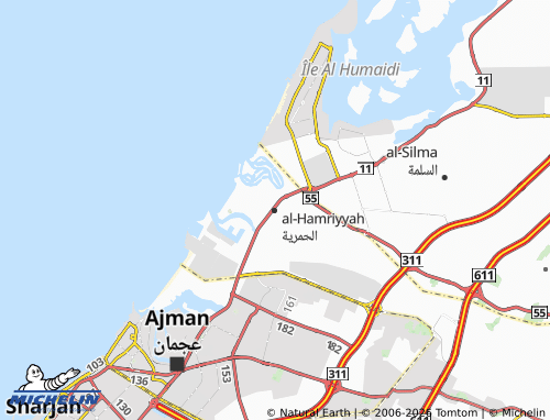 MICHELIN Al Hamriyah map - ViaMichelin