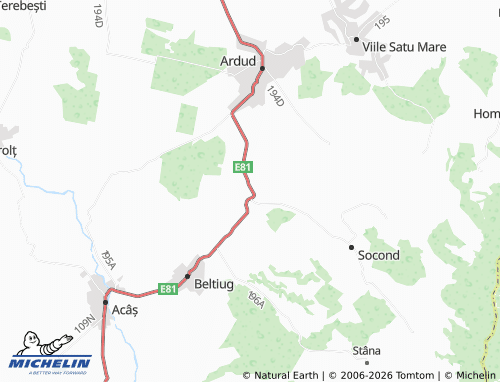 MICHELIN Rătești map - ViaMichelin