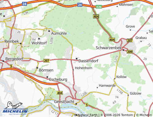 MICHELIN Dassendorf map - ViaMichelin