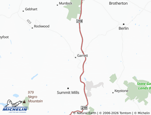 Kaart MICHELIN Garrett - ViaMichelin