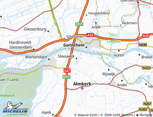 MICHELIN Sleeuwijk map - ViaMichelin