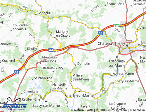 MICHELIN Coupru map - ViaMichelin
