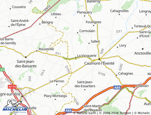 MICHELIN La Vacquerie map - ViaMichelin