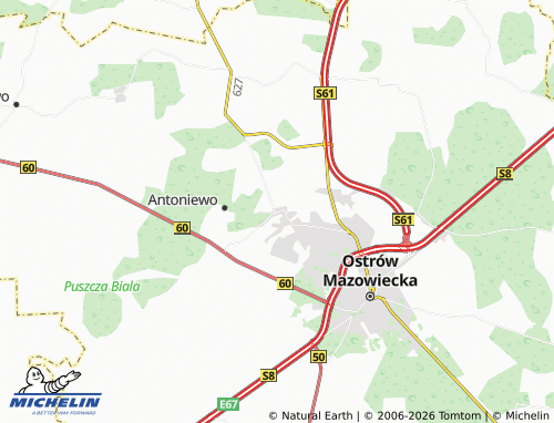 Carte MICHELIN Komorowo - ViaMichelin