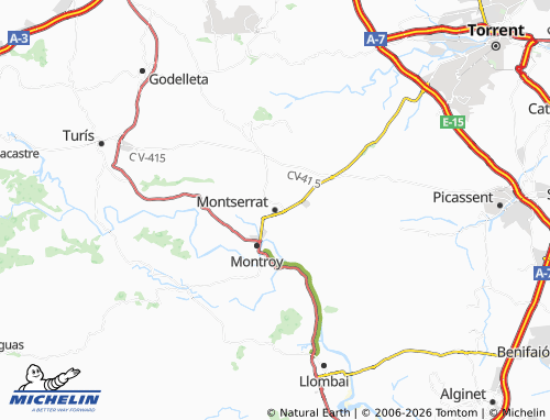 Mappa MICHELIN Montserrat - ViaMichelin
