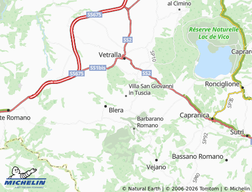 MICHELIN-Landkarte Villa San Giovanni in Tuscia - ViaMichelin