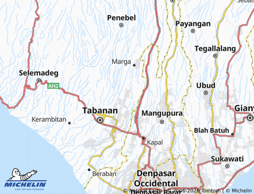 MICHELIN Kukuh map - ViaMichelin