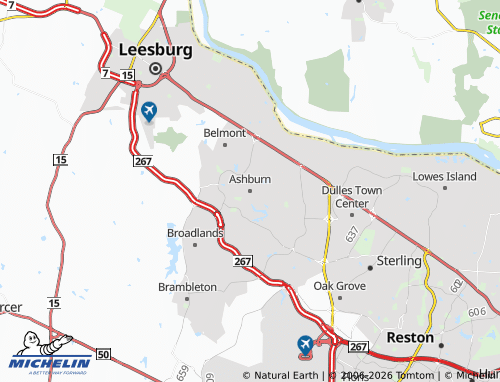 Mapa MICHELIN Ashburn - ViaMichelin