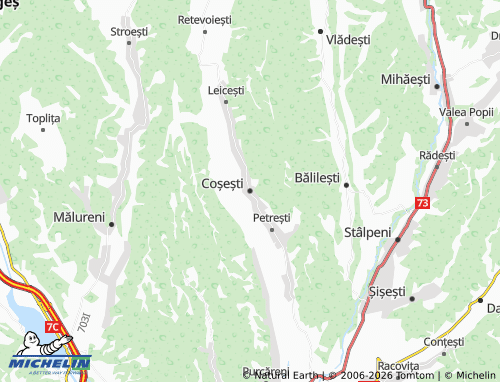 Mapa MICHELIN Coșești - ViaMichelin
