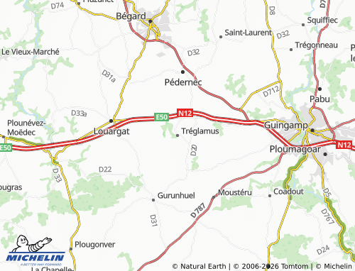 MICHELIN Tréglamus map - ViaMichelin