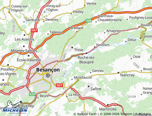 Mappa MICHELIN Chalèze - ViaMichelin
