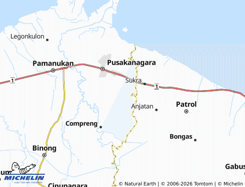 MICHELIN Cigugur Kaler map - ViaMichelin