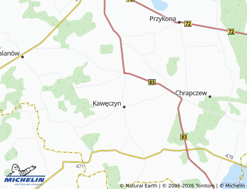 MICHELIN Ciemień map - ViaMichelin