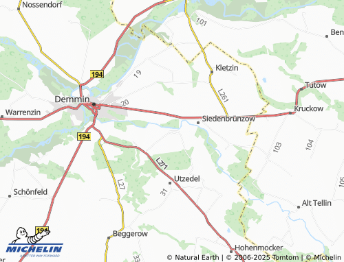 Mapa MICHELIN Sanzkow - ViaMichelin