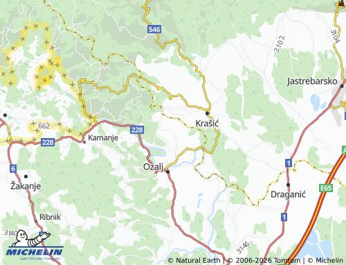 Mapa MICHELIN Vrhovac - ViaMichelin