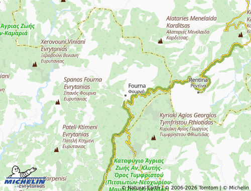 MICHELIN Fourna map - ViaMichelin