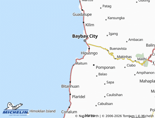 MICHELIN Punta map - ViaMichelin