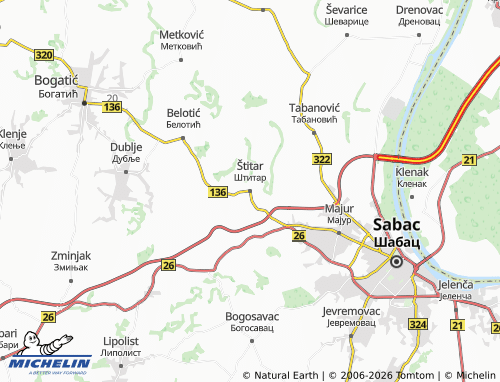 Carte MICHELIN Štitar - ViaMichelin